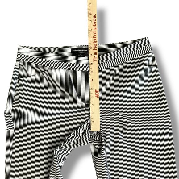 Express Design Studio The Editor Pinstripe Dress Pants Black White Size 6 Womens - Picture 6 of 11